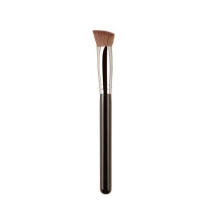 Soft Makeup Brush, Black Triangle Foundation Brush, Black & Silver