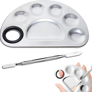 Stainless Steel Makeup Palette With Colorful Base